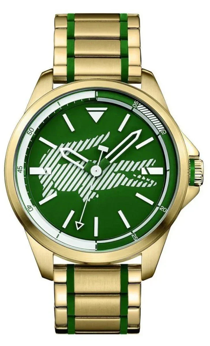 Lacoste Capbreton Green Dial Two Tone Steel Strap Watch for Men- 2010962