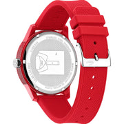 Lacoste 12.12 Red Dial Red Silicon Strap Watch for Men - 2010988