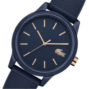 Lacoste 12.12 Navy Blue Dial Navy Blue Silicone Strap Watch for Men - 2011011