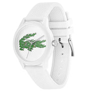 Lacoste 12.12 White Dial White Silicone Strap Watch for Men - 2011039