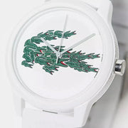 Lacoste 12.12 White Dial White Silicone Strap Watch for Men - 2011039
