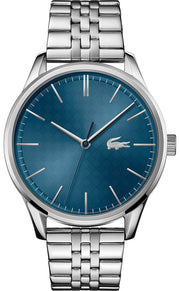 Lacoste Vienna Blue Dial Silver Steel Strap Watch for Men - 2011049