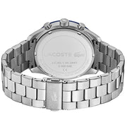Lacoste Boston Chronograph Blue Dial Silver Steel Strap Watch for Men - 2011081