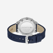 Lacoste Replay Chronograph Blue Dial Blue Leather Strap Watch for Men - 2011176