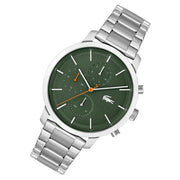 Lacoste Replay Green Dial Silver Steel Strap Watch for Men - 2011178