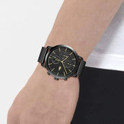 Lacoste Replay Black Dial Black Steel Strap Watch for Men - 2011194