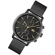 Lacoste Replay Black Dial Black Steel Strap Watch for Men - 2011194