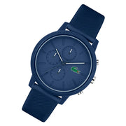 Lacoste 12.12 Chronograph Blue Dial Blue Silicone Strap Watch for Men - 2011244