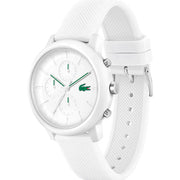 Lacoste 12.12 Chronograph White Dial White Silicon Strap Watch for Men  - 2011246