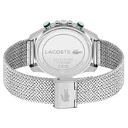 Lacoste Neoheritage Chronograph Green Dial Silver Steel Strap Watch for Men - 2011255
