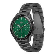 Lacoste Boston Green Dial Black Steel Strap Watch for Men - 2011270