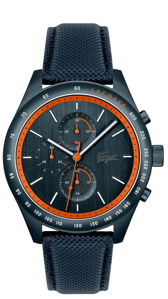 Lacoste Apext Blue Dial Blue Leather Strap Watch for Men - 2011297