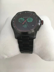 Gucci G Timeless Quartz Black Dial Black Steel Strap Watch for Men - YA126270