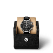 IWC Portofino Chronograph Black Dial Black Leather Strap Watch for Men - IW391029