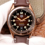 Tag Heuer Autavia Brown Dial Brown Leather Strap Watch for Men - WBE5191.FC8276