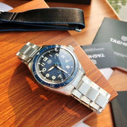 Tag Heuer Autavia Automatic Blue Dial Silver Steel Strap Watch for Men - WBE5116.EB0173