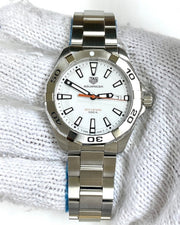 Tag Heuer Aquaracer Quartz White Dial Silver Steel Strap Watch for Men - WBD1111.BA0928