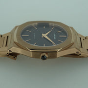 D1 Milano Ultra Thin Brown Dial Gold Steel Strap Watch for Men - D1-UTBJ13