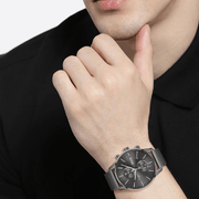 Hugo Boss Associate Chronograph Black Dial Black Mesh Bracelet Watch for Men - 1513769
