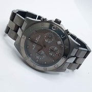Marc Jacobs Blade Chronograph Black Dial Black Steel Strap Watch for Women - MBM3103
