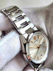 Tag Heuer Carrera Date Silver Dial Silver Steel Strap Watch for Women - WBN2310.BA0001