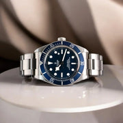 Tudor Black Bay Blue Dial Silver Steel Strap Watch for Men - 79030B-0001