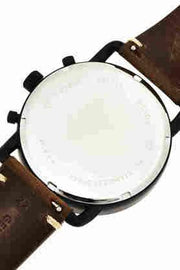 Fossil Commuter Chronograph Black Dial Brown Leather Strap Watch for Men - FS5403