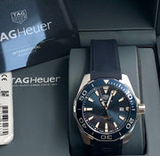 Tag Heuer Aquaracer Blue Dial Blue Rubber Strap Watch for Men - WAY111C.FT6155