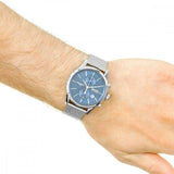 Hugo Boss Jet Chronograph Blue Dial Silver Mesh Bracelet Watch for Men - 1513441