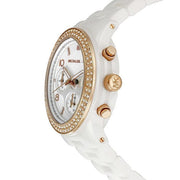 Michael Kors Ceramic White Dial White Steel Strap Watch for Women - MK5269