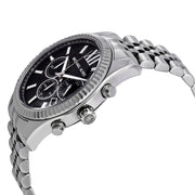 Michael Kors Bradshaw Black Dial Silver Steel Strap Watch for Men - MK5705
