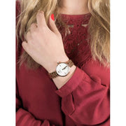 Emporio Armani Arianna Analog Mother of Pearl Dial Rose Gold Steel Strap Watch For Women - AR11196