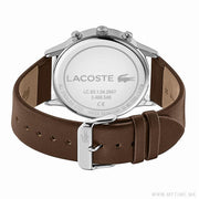 Lacoste Madrid Gray Dial Brown Leather Strap Watch for Men - 2011066