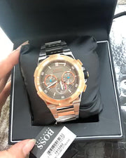 Hugo Boss Supernova Chronograph Grey Dial Silver Steel Strap Watch for Men - 1513362
