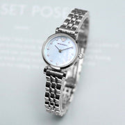 Emporio Armani Gianni Blue Dial Silver Steel Strap Watch For Women - AR1961