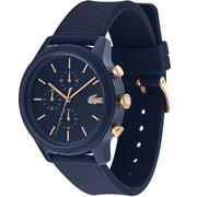Lacoste 12.12 Blue Dial Blue Silicon Strap Watch for Men - 2011013