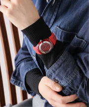 Gucci Sync Quartz Red Dial Red Rubber Strap Watch For Women - YA137303