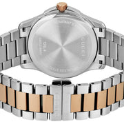 Gucci G Timeless Silver Dial Two Tone Steel Strap Watch For Men - YA126447