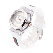Gucci Sync Quartz White Dial White Rubber Strap Unisex Watch - YA137302