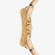 Michael Kors Camille Chronograph Brown Dial Two Tone Steel Strap Watch For Women - MK7269