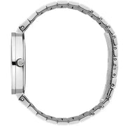 Gucci G Interlocking Silver Dial Silver Steel Strap Watch For Women - YA133308