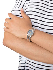 Gucci G Timeless Quartz Silver Dial Silver Steel Strap Watch For Women - YA126551