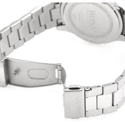 Hugo Boss Premiere Chronorgaph Rose Gold Dial Silver Steel Strap Watch for Women - 1502444