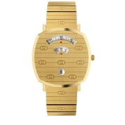 Gucci Grip Quartz Yellow Gold Dial Gold Steel Strap Unisex Watch - YA157409
