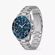 Hugo Boss Admiral Chronograph Blue Dial Silver Steel Strap Watch for Men - 1513907
