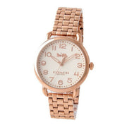 Coach Delancey White Dial Rose Gold Steel Strap Watch for Women - 14502262