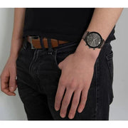 Emporio Armani Retro Chronograph Brown Dial Brown Leather Strap Watch for Men  - AR1932