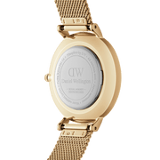Daniel Wellington Classic Petite Evergold Black Dial Gold Mesh Bracelet Watch For Women - DW00100349
