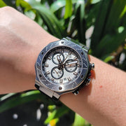 Tissot T Race Chronograph White Dial Black Rubber Strap Watch For Men - T141.417.17.011.00