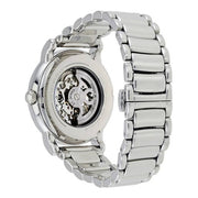 Emporio Armani Meccanico Skeleton Silver Dial Silver Steel Strap Watch For Men - AR1980